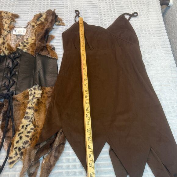 Cave Woman Girl Jungle Animal Fancy Dress Halloween Sexy Adult Costume  Large - Picture 4 of 13